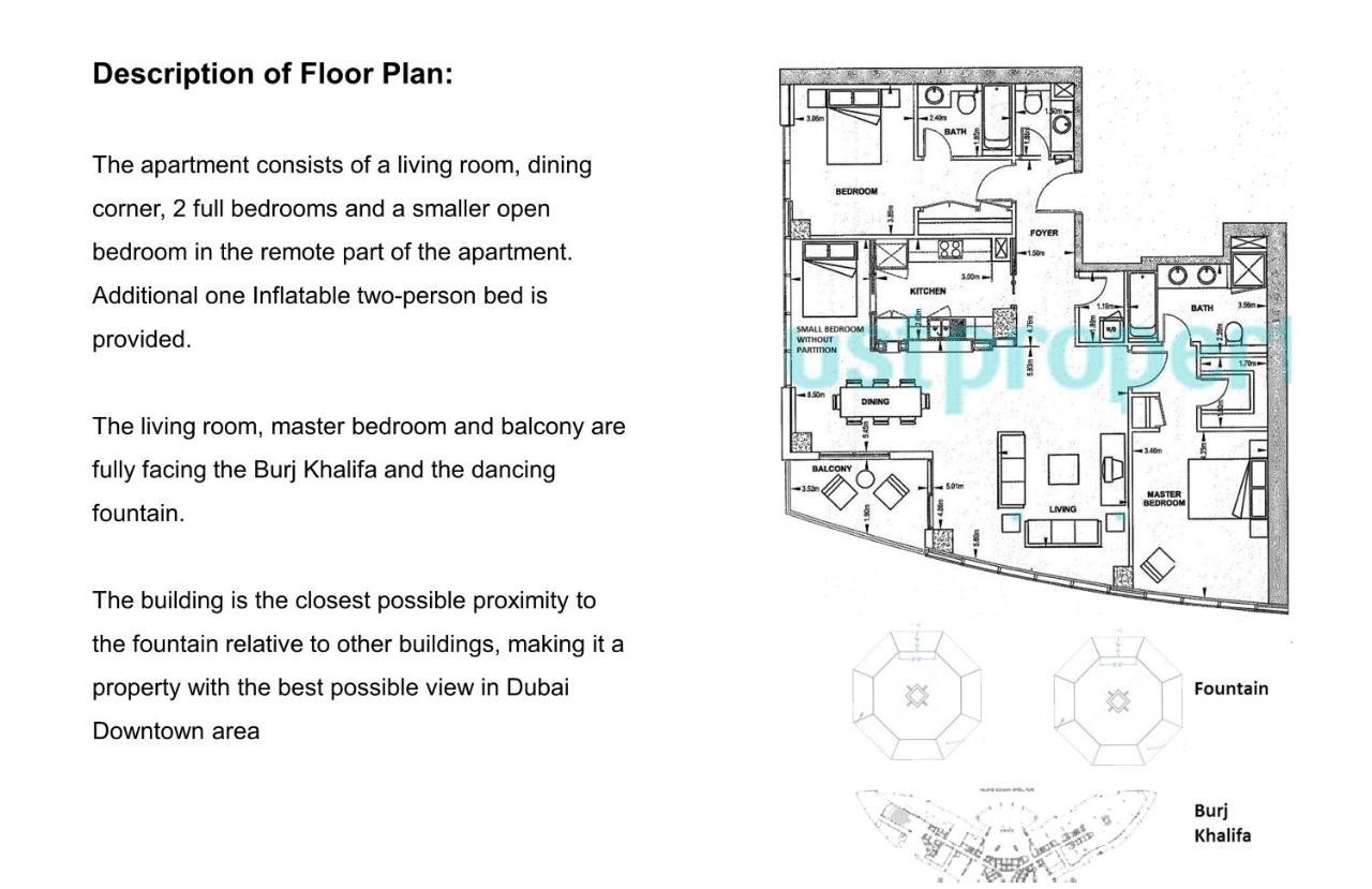 Elite Royal Apartment - Full Burj Khalifa & Fountain View - Brilliant - 2 Bedrooms & 1 Open Bedroom Without Partition Dubai Eksteriør bilde